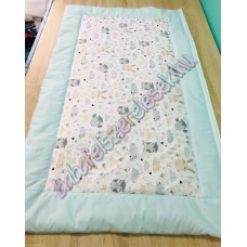 Kombinált falvédő - menta baglyos-nyuszis