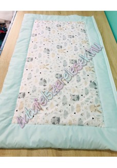 Kombinált falvédő - menta baglyos-nyuszis Kombinált falvédő - menta baglyos-nyuszis