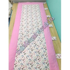 Kombinált falvédő - rózsaszín apró virágos