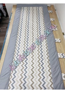 Kombinált falvédő - szürke-drapp chevron