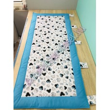 Kombinált falvédő - türkiz mickey fejes 70X160