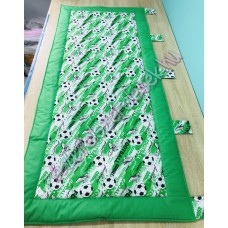 Kombinált falvédő - zöld goal focis 70X160