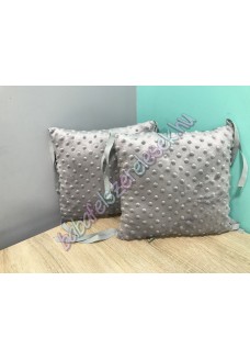 Középszürke minky-s párnás rácsvédő Középszürke minky-s párnás rácsvédő