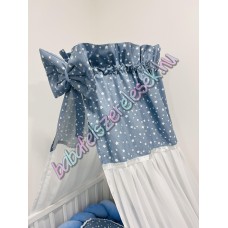 Középkék csillagos baldachin 