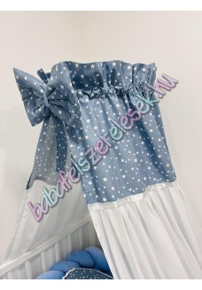 Középkék csillagos baldachin 