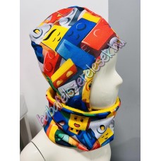 Lego kockás - Füles Sapka