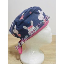 Műtős sapka - lila balerina nyuszis