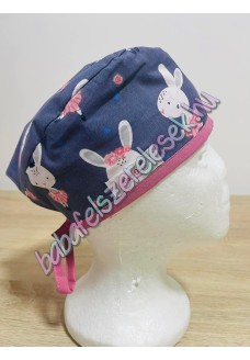 Műtős sapka - lila balerina nyuszis