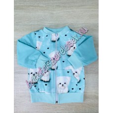 86-os melegítő cipzáros felső - menta pincsis