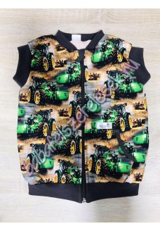 Mellény - barna traktoros