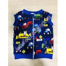 Mellény - királykék színes munkagépes