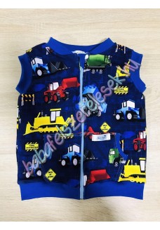 Mellény - királykék színes munkagépes Mellény - királykék színes munkagépes