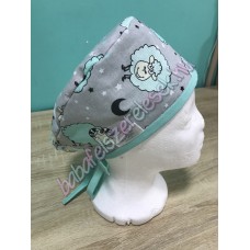 Műtős sapka - menta bárányos