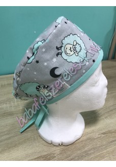 Műtős sapka - menta bárányos Műtős sapka - menta bárányos