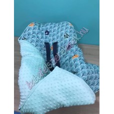 Babahordozó pléd - menta medvés