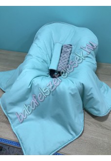 Babahordozó pléd - menta-szürke Babahordozó pléd - menta-szürke