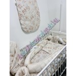 Babaágynemű szett - bézs állatcsaládos
