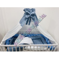 Babaágynemű szett - középkék csillagos Babaágynemű szett - középkék csillagos