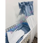 Babaágynemű szett - középkék csillagos Babaágynemű szett - középkék csillagos
