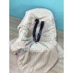 Babahordozó pléd - baglyos-nyuszis