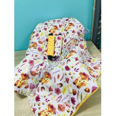 Babahordozó pléd - mustár rókás