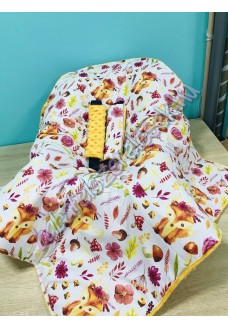 Babahordozó pléd - mustár rókás