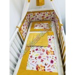 Prémium babaágynemű szett - mustár rókás