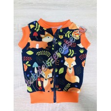 68-as, 80-as Nyári mellény - kék rókás 68-as, 80-as Nyári mellény - kék rókás