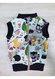 80-as Nyári mellény - barna-menta erdős 80-as Nyári mellény - barna-menta erdős