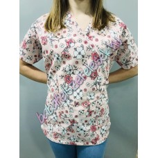 Orvosi-Nővérke tunika - barack virágos Orvosi-Nővérke tunika - barack virágos