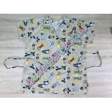 Orvosi-Nővérke tunika - drapp csont kutyás