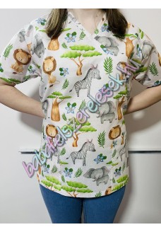 Orvosi-Nővérke tunika - erdős-zebrás