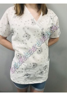 Orvosi-Nővérke tunika - fehér pitypangos