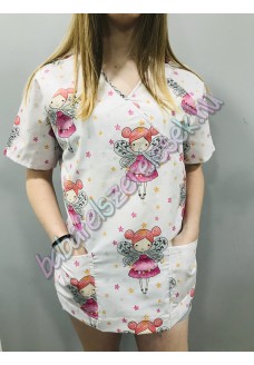 Orvosi-Nővérke tunika - fehér tündéres