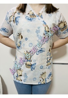 Orvosi-Nővérke tunika - kék álom zsiráfos Orvosi-Nővérke tunika - kék álom zsiráfos