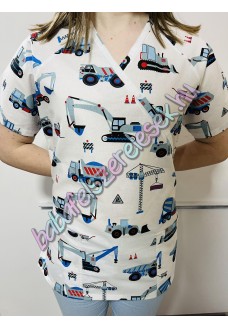 Orvosi-Nővérke tunika - XS kék munkagépes Orvosi-Nővérke tunika - XS kék munkagépes