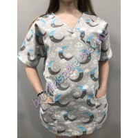 Orvosi-Nővérke tunika - S kék-szürke holdas Orvosi-Nővérke tunika - S kék-szürke holdas