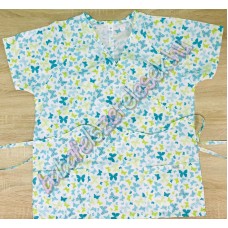 Orvosi-Nővérke tunika - Kék-zöld lepkés