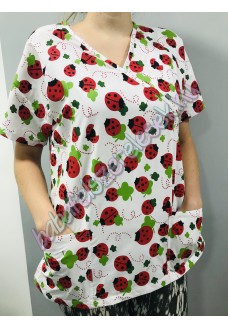 Orvosi-Nővérke tunika - kicsi katicás