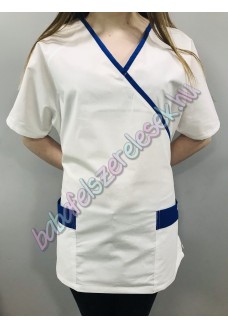 Orvosi-Nővérke tunika - fehér-királykék