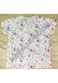 Orvosi-Nővérke tunika - rózsaszín madaras