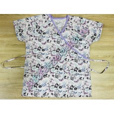 Orvosi-Nővérke tunika - lila pillangós