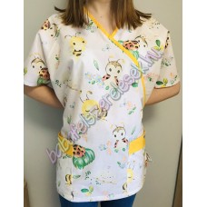 Orvosi-Nővérke tunika - méhecskés-katicás