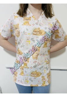 Orvosi-Nővérke tunika - nyuszis-alvó macikás