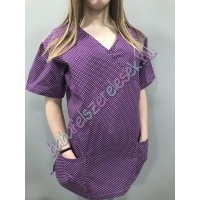 Orvosi-Nővérke tunika - orgonalila pöttyös