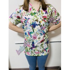 Orvosi-Nővérke tunika - pasztell kolibris