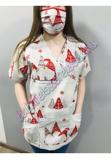 Orvosi-Nővérke tunika - piros manós Orvosi-Nővérke tunika - piros manós