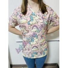 Orvosi-Nővérke tunika - rózsaszín unikornisos