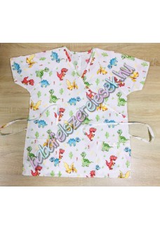 Orvosi-Nővérke tunika - sárga-zöld színes dínós Orvosi-Nővérke tunika - sárga-zöld színes dínós