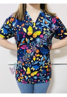 Orvosi-Nővérke tunika - Sötétkék lepkés Orvosi-Nővérke tunika - Sötétkék lepkés